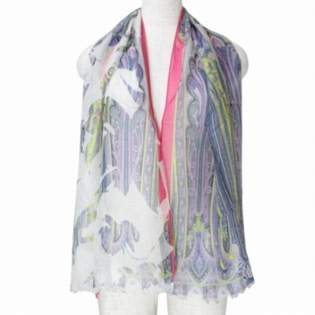 ETRO - エトロ 美品 ペイズリー シルクストール フリンジ 薄手 ETRO - エトロ 美品 ペイズリー シルクストール フリンジ 薄手