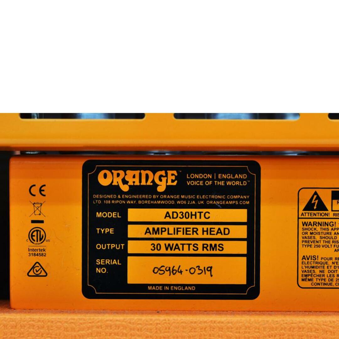 Orange オレンジ/ギターアンプヘッド/AD30/ABランク/75【中古 Orange オレンジ/ギターアンプヘッド/AD30/ABランク/75【中古
