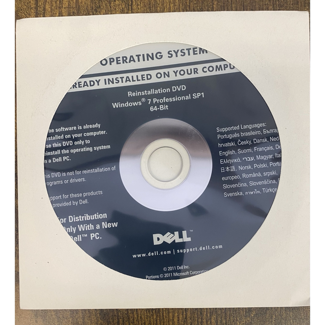 DELL(デル)のDELL デル 専用 リカバリディスク Windows7 Pro 64bit スマホ/家電/カメラのPC/タブレット(その他)の商品写真