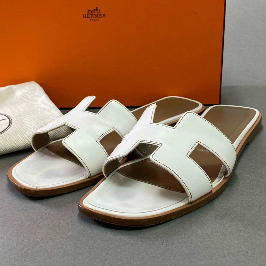 HERMES - 1d11 HERMES エルメス オランH サンダル 37 1/2 / 24.5 HERMES - 1d11 HERMES エルメス オランH サンダル 37 1/2 / 24.5