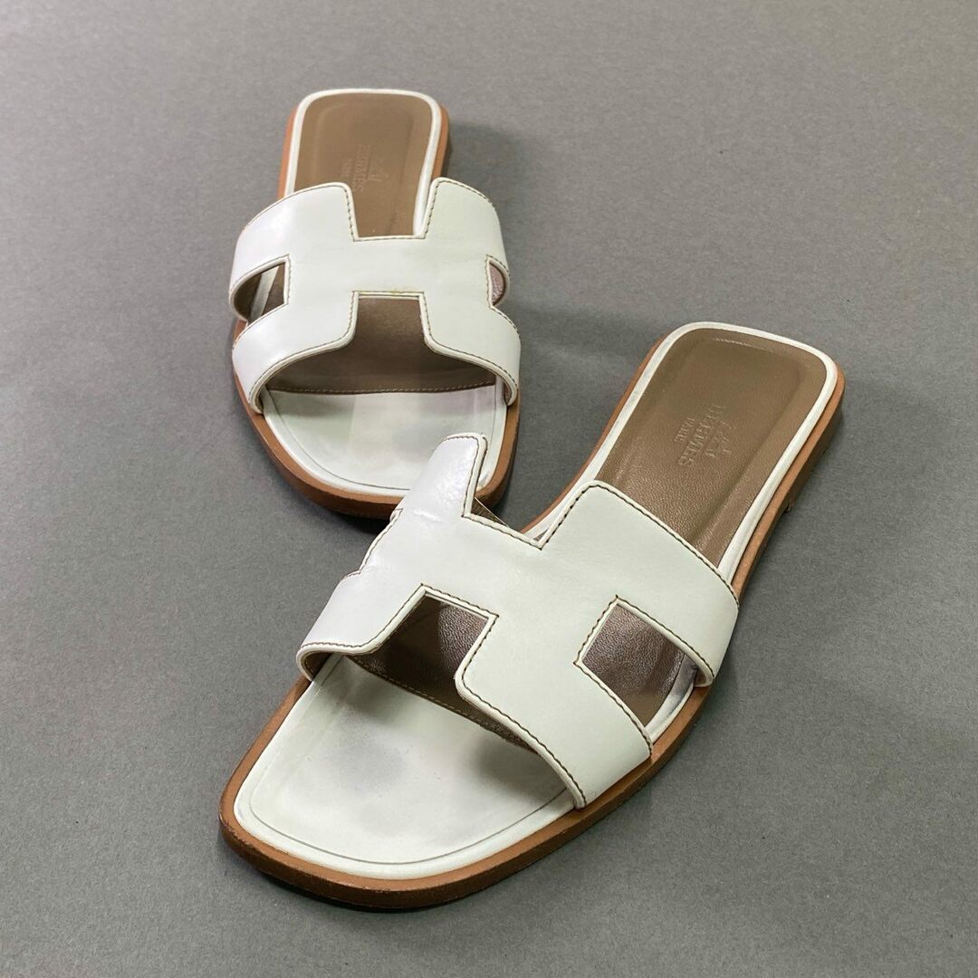 HERMES - 1d11 HERMES エルメス オランH サンダル 37 1/2 / 24.5 HERMES - 1d11 HERMES エルメス オランH サンダル 37 1/2 / 24.5