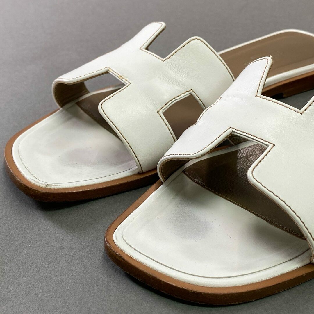 HERMES - 1d11 HERMES エルメス オランH サンダル 37 1/2 / 24.5 HERMES - 1d11 HERMES エルメス オランH サンダル 37 1/2 / 24.5