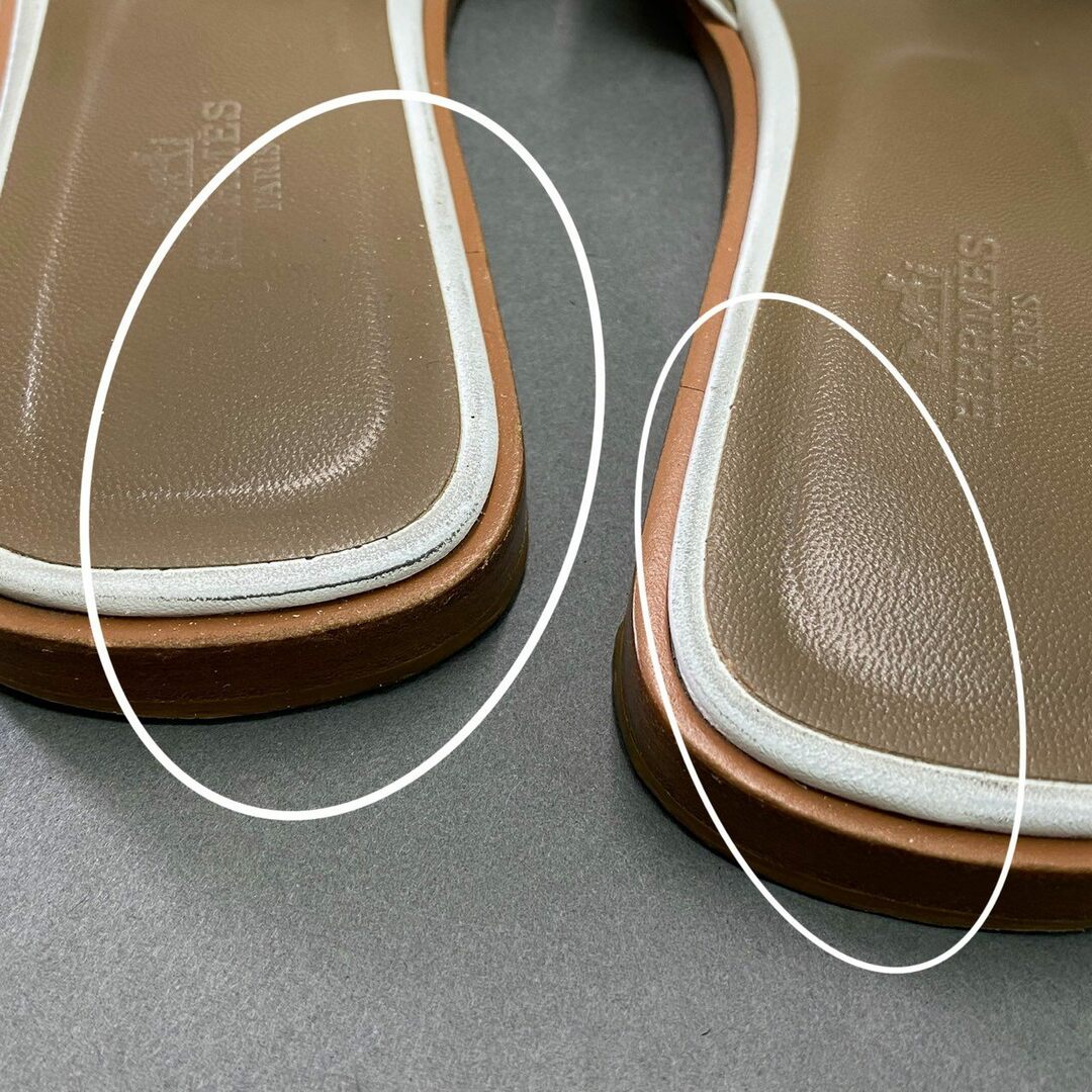 HERMES - 1d11 HERMES エルメス オランH サンダル 37 1/2 / 24.5 HERMES - 1d11 HERMES エルメス オランH サンダル 37 1/2 / 24.5