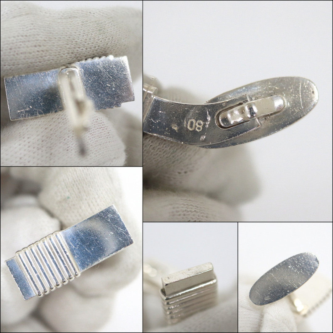 Georg Jensen(ジョージジェンセン)の【GEORG JENSEN】ジョージ ジェンセン シルバーカフス #80 SV925 14.9g/br5430hm メンズのファッション小物(カフリンクス)の商品写真