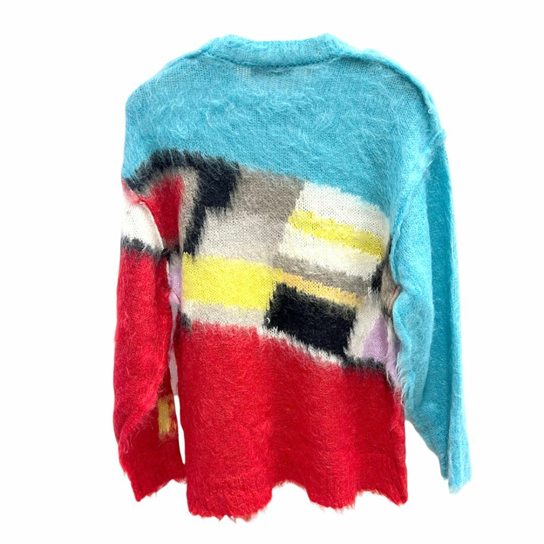 フェンディ FENDI ニット セーター ベロア サイド金ボタン レッド 40