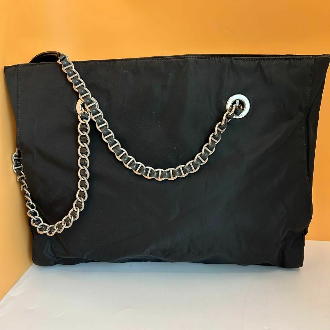 PRADA - プラダ ナイロン チェーン ショルダーバッグ トート PRADA - プラダ ナイロン チェーン ショルダーバッグ トート