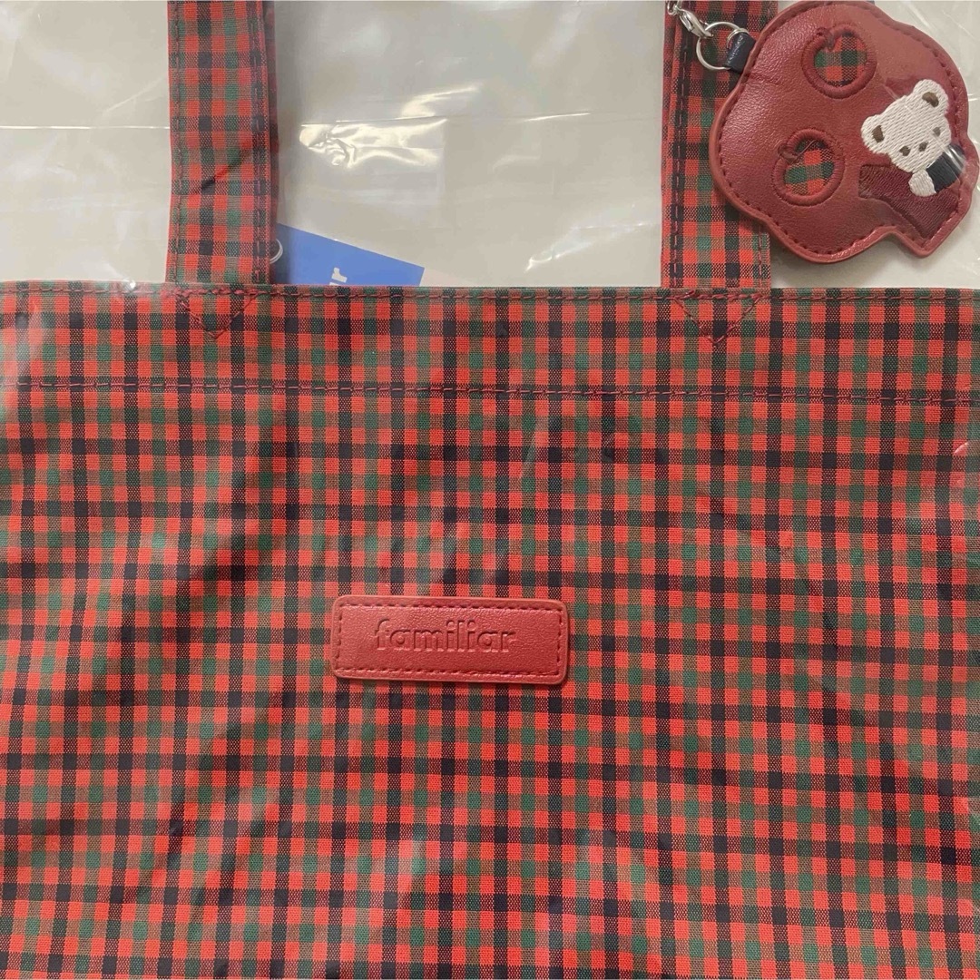 familiar - 【新品】ファミリア トートバッグ 赤の通販 by familiar - 【新品】ファミリア トートバッグ 赤の通販 by