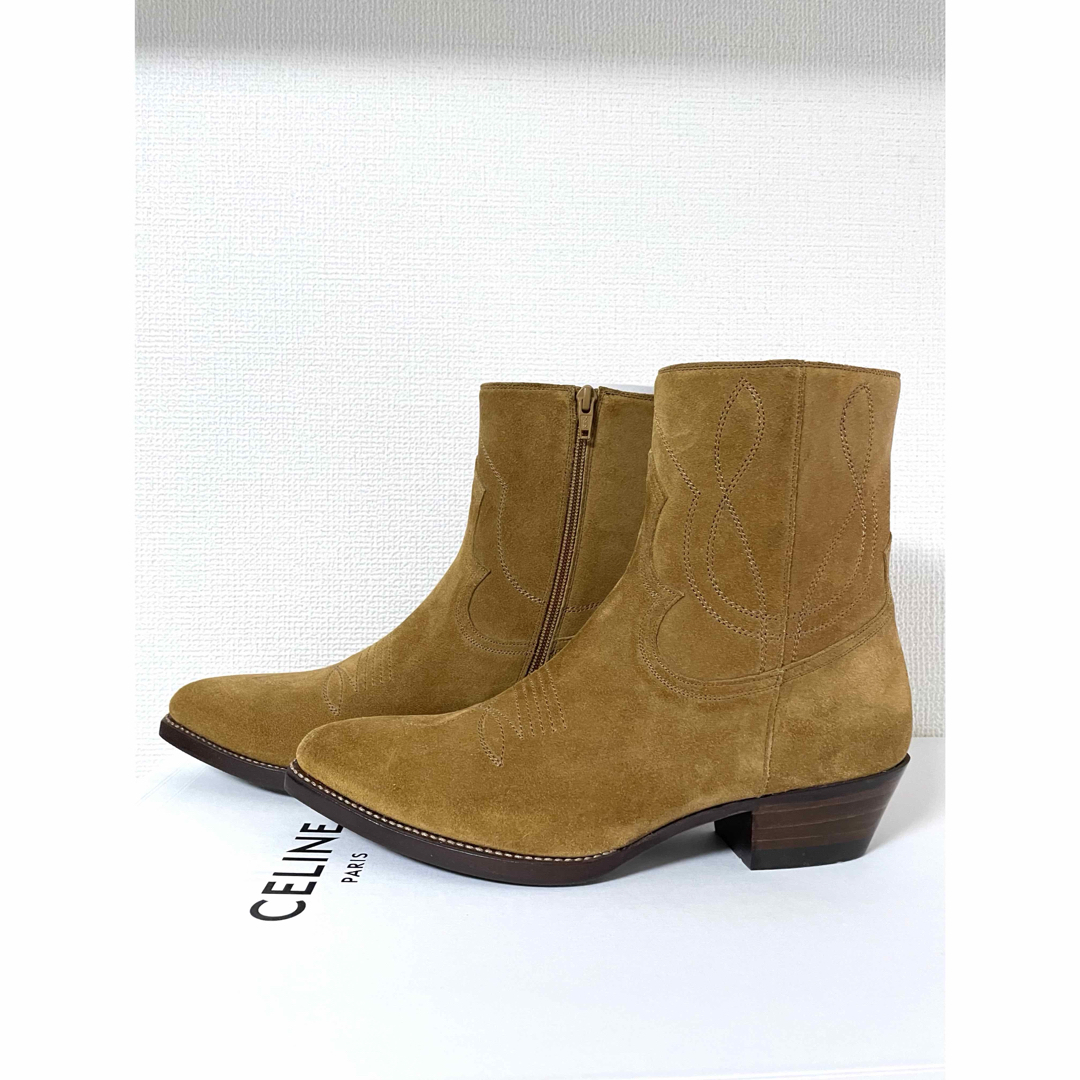 CELINE - CELINE ウエスタンブーツ スエード レオン 新品未使用 CELINE - CELINE ウエスタンブーツ スエード レオン 新品未使用