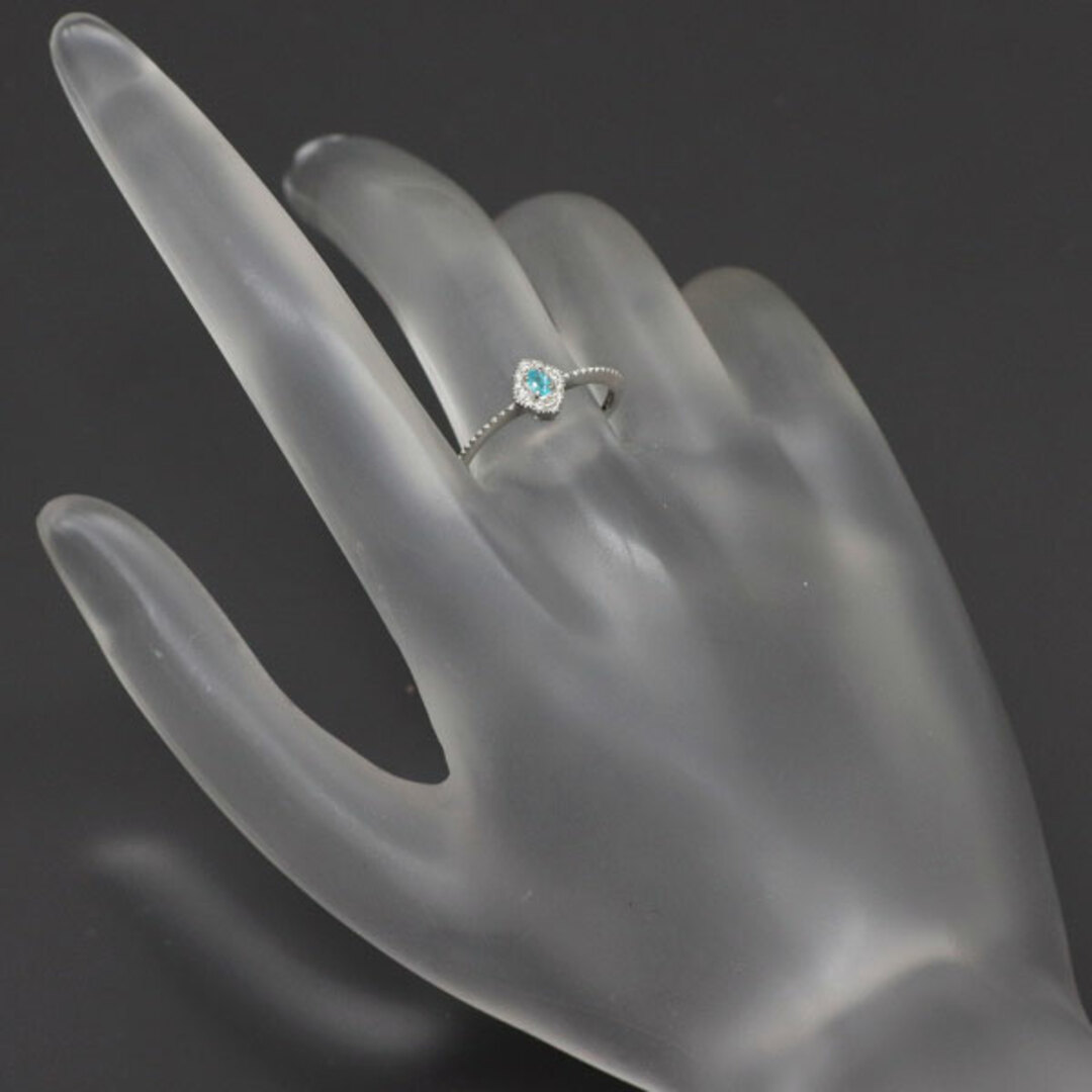 希少 Pt950 パライバトルマリン ダイヤモンド リング 0.043ct D0 希少 Pt950 パライバトルマリン ダイヤモンド リング 0.043ct D0