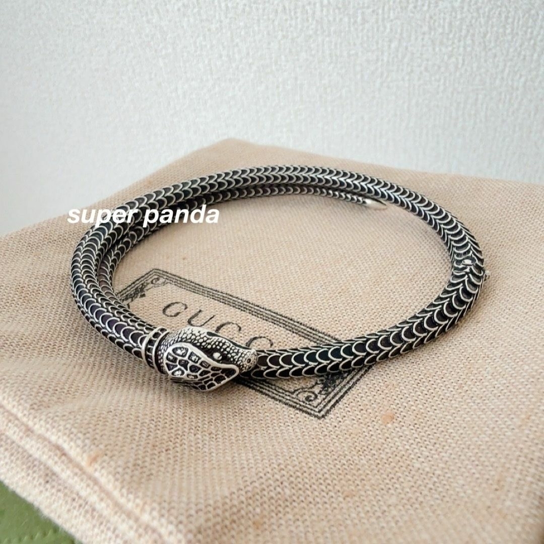 GUCCI - GUCCI グッチガーデン シルバー スネーク ブレスレット GUCCI - GUCCI グッチガーデン シルバー スネーク ブレスレット