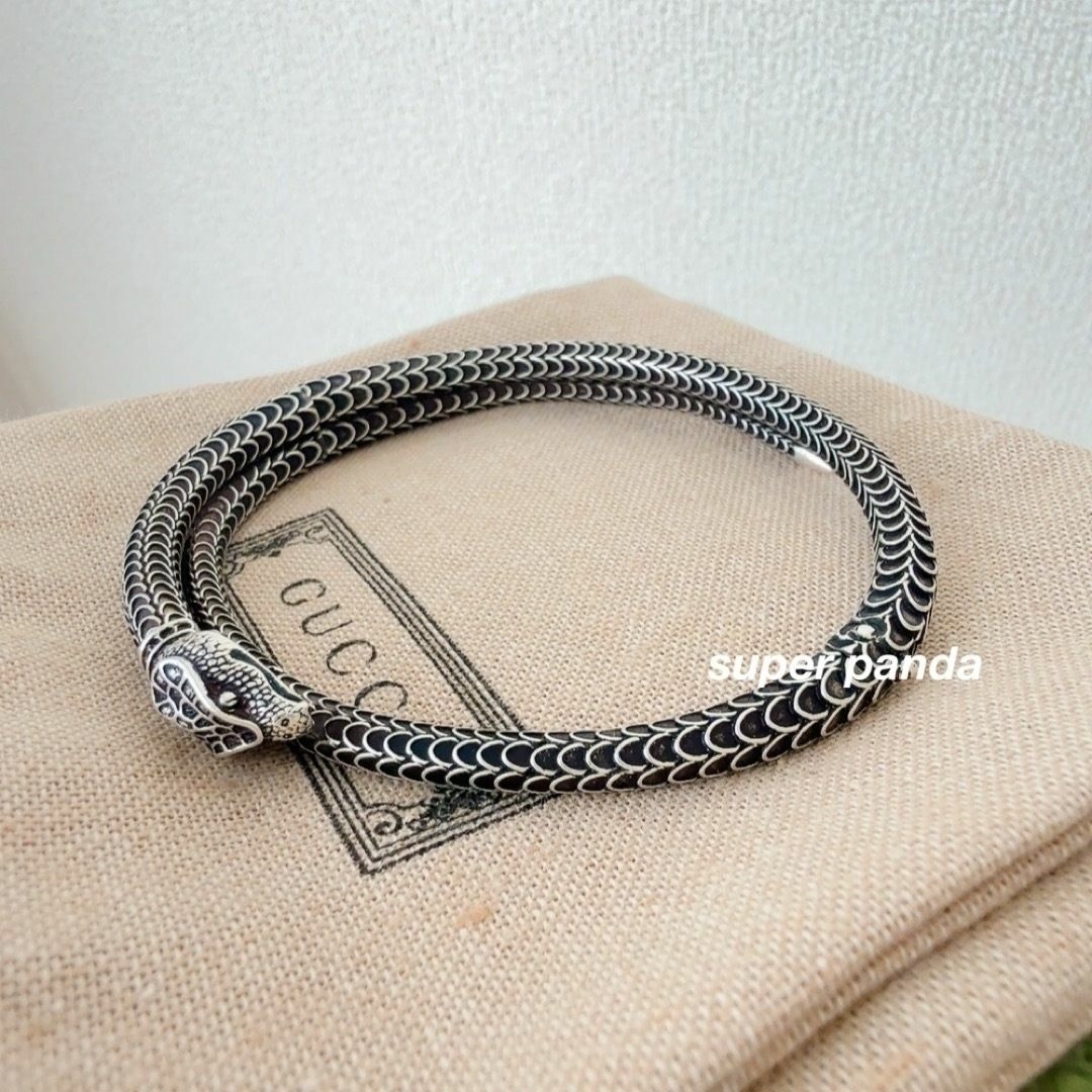 GUCCI - GUCCI グッチガーデン シルバー スネーク ブレスレット GUCCI - GUCCI グッチガーデン シルバー スネーク ブレスレット