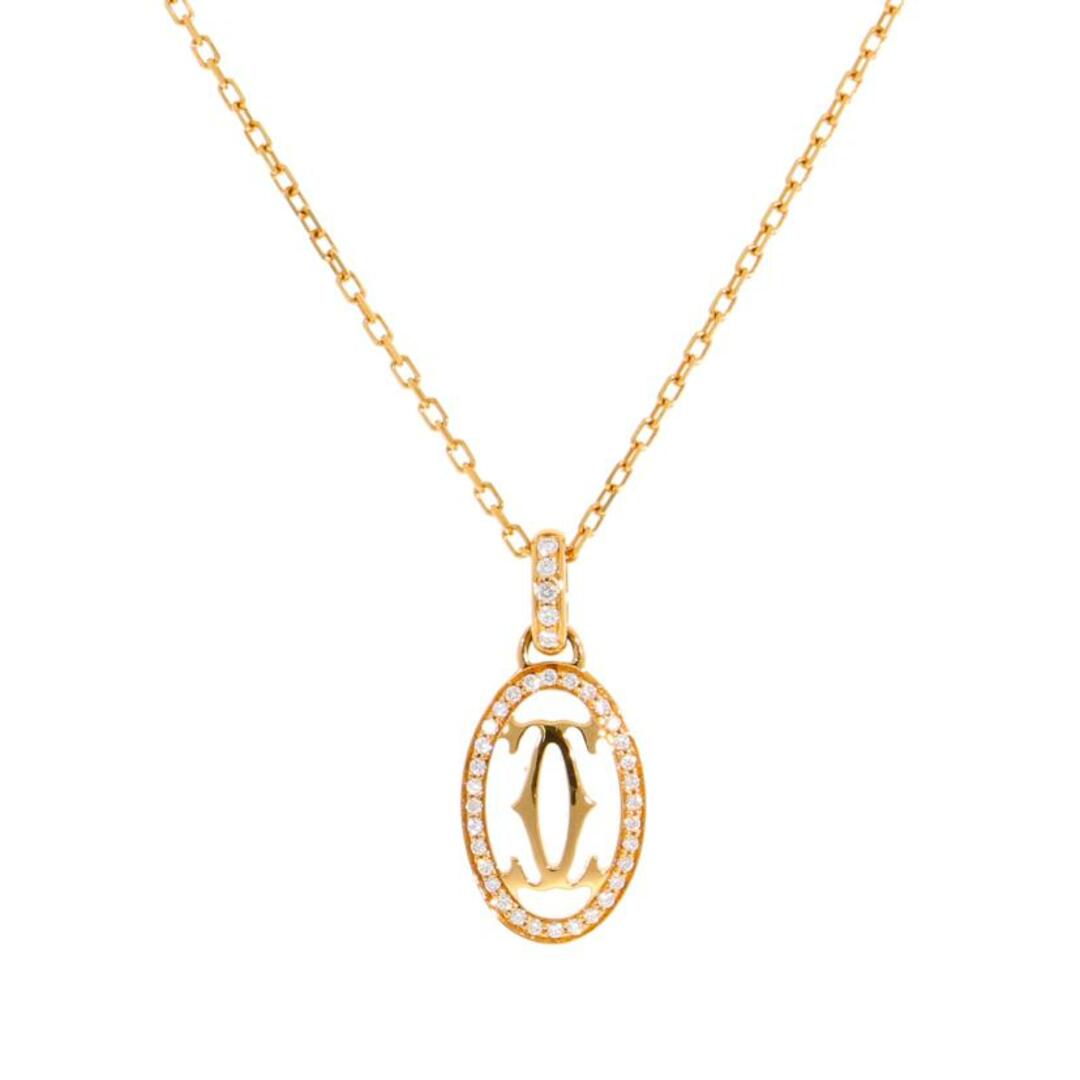 Cartier - Cartier カルティエ/ロゴドゥーブルCダイヤネックレス/Au750PG/4.4g/LQL017/Aランク/88【中古】