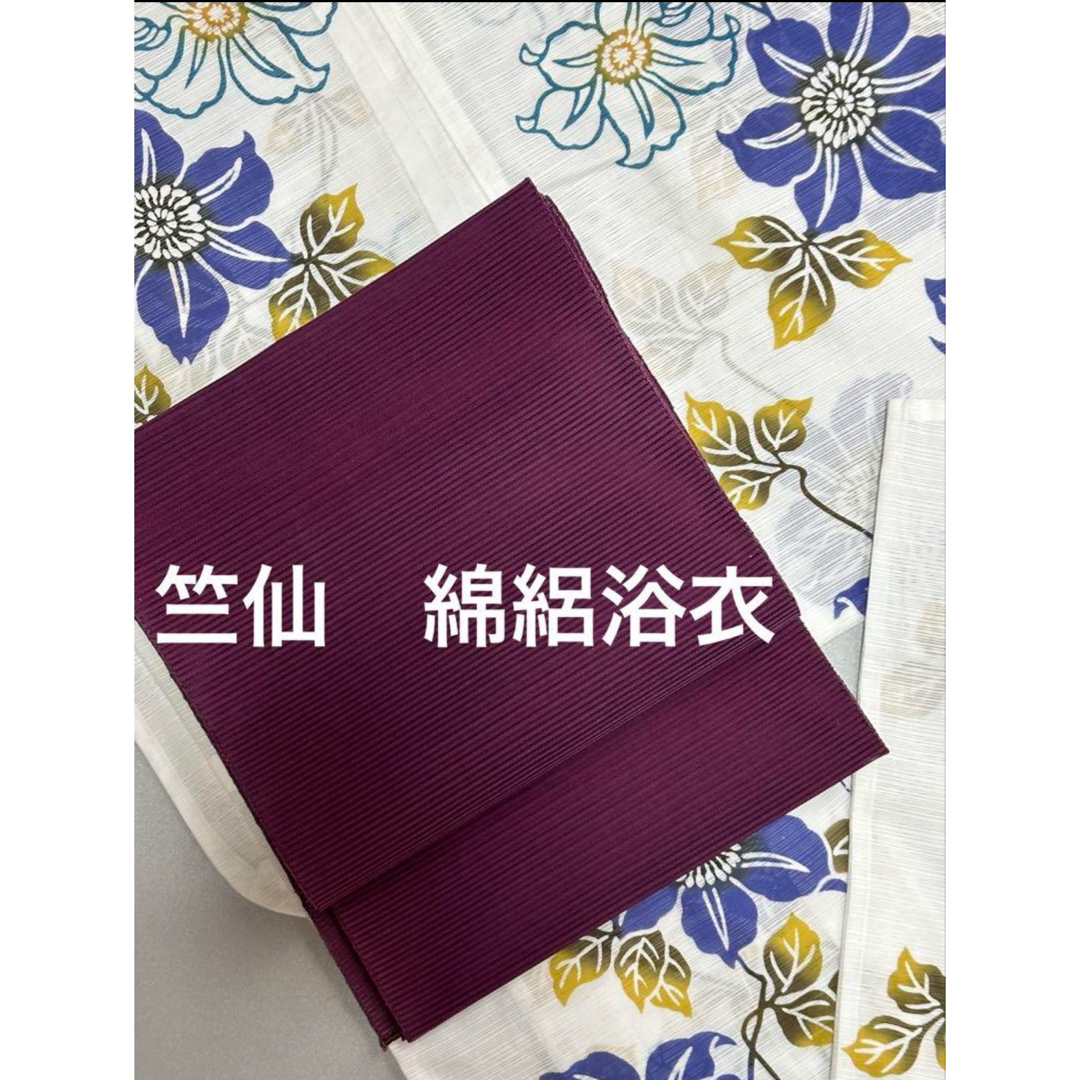 CHIKUSEN - オンラインストア完売品☆竺仙 綿絽浴衣☆鉄線☆証紙 CHIKUSEN - オンラインストア完売品☆竺仙 綿絽浴衣☆鉄線☆証紙