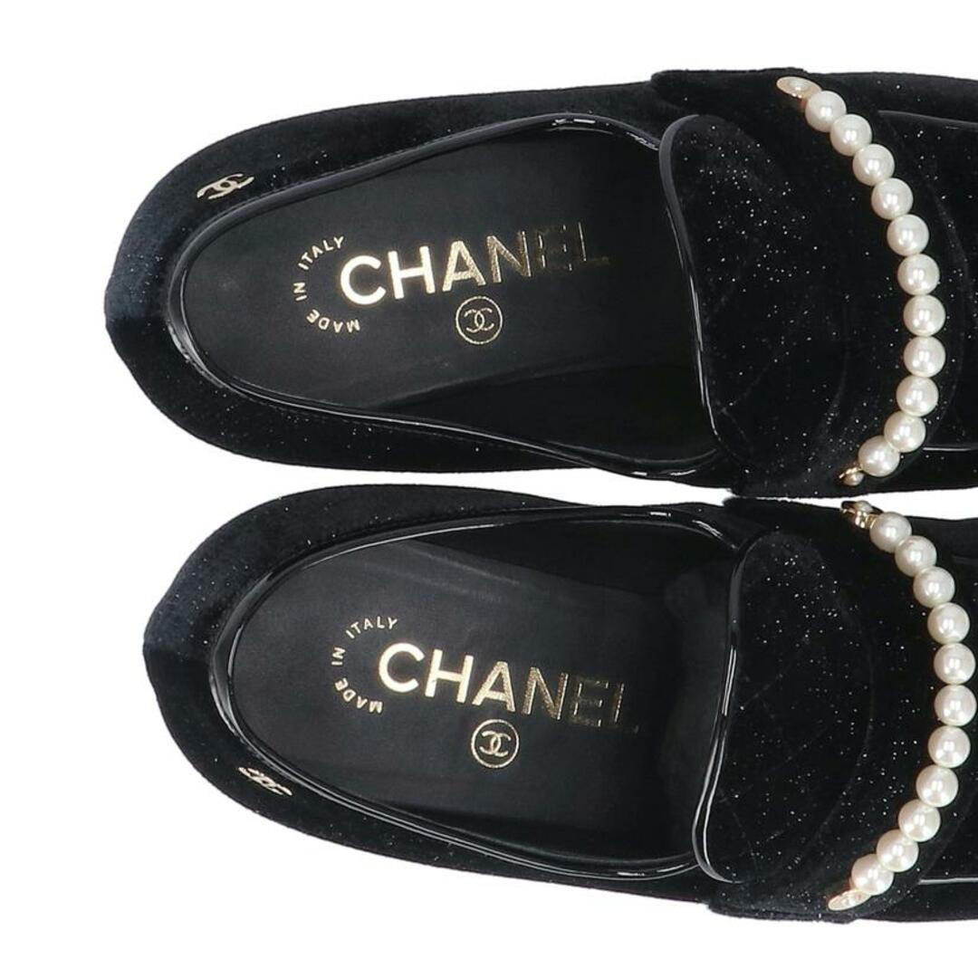 CHANEL - CHANEL シャネル/フェイクパールベロアパンプス/C34913 CHANEL - CHANEL シャネル/フェイクパールベロアパンプス/C34913