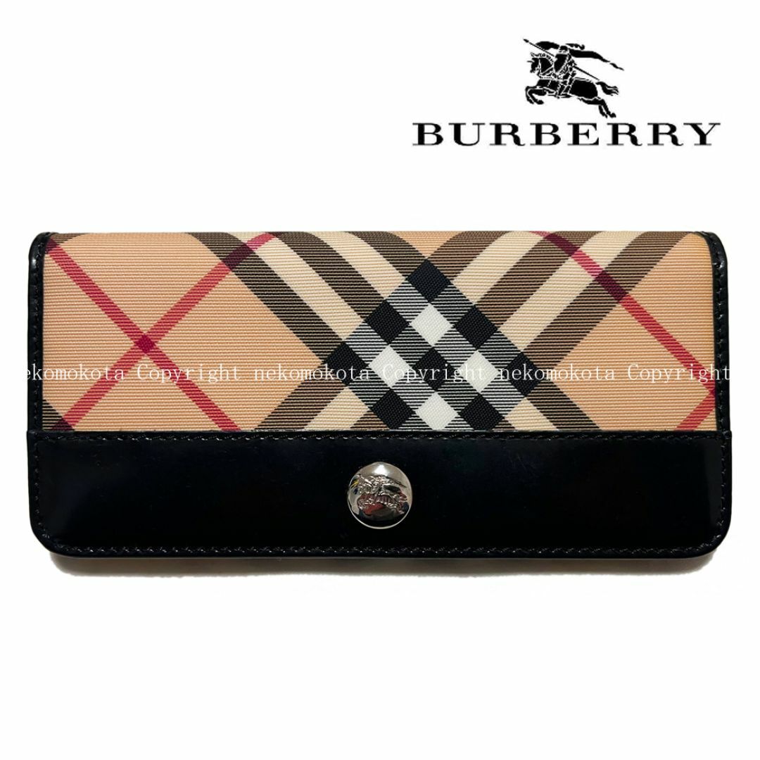 BURBERRY - バーバリー ロゴ ノバチェック 長財布 ベージュ BURBERRY - バーバリー ロゴ ノバチェック 長財布 ベージュ