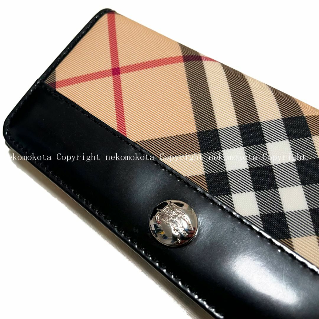 BURBERRY - バーバリー ロゴ ノバチェック 長財布 ベージュ BURBERRY - バーバリー ロゴ ノバチェック 長財布 ベージュ