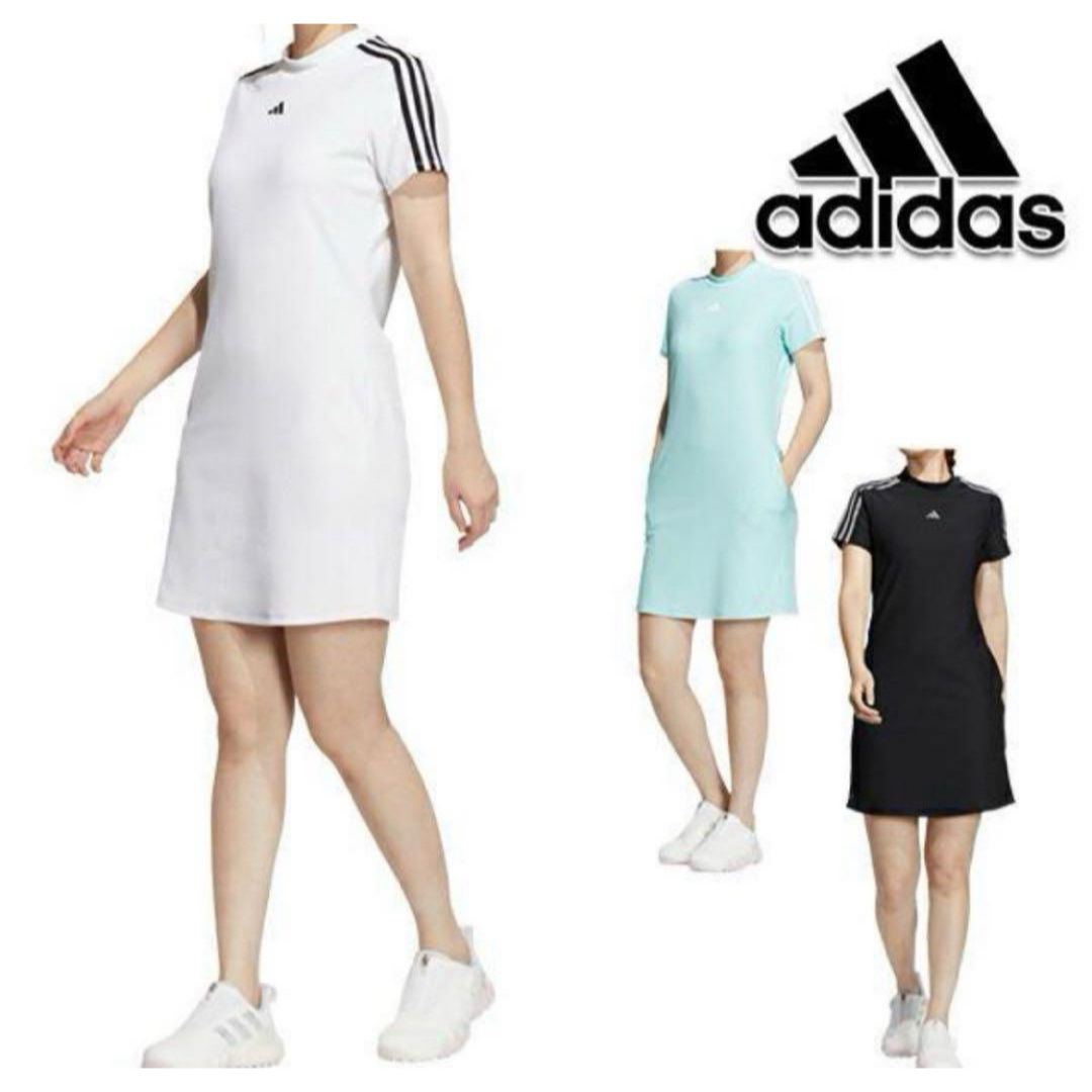 adidas - アディダスゴルフ【M】スリーストライプス 半袖モック adidas - アディダスゴルフ【M】スリーストライプス 半袖モック