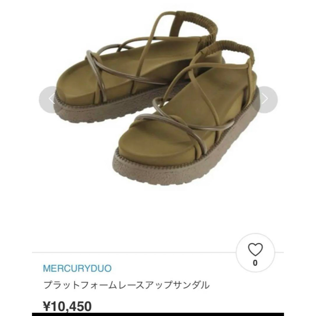 MERCURYDUO - 新品 ナローストラップサンダル フラットサンダル MERCURYDUO - 新品 ナローストラップサンダル フラットサンダル