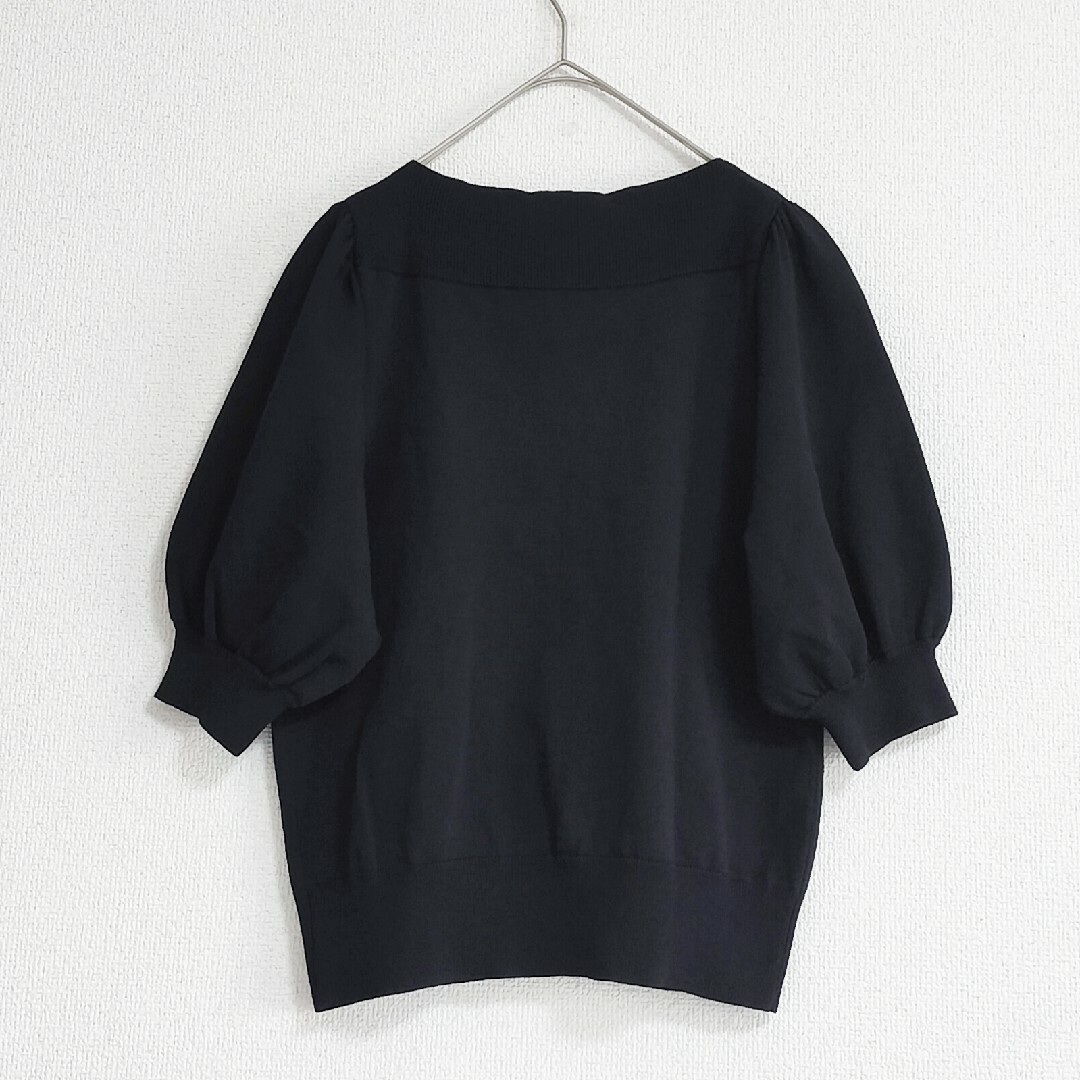 美品 LOULOU WILLOUGHBY サイドシームパフプルオーバー 黒 2 美品 LOULOU WILLOUGHBY サイドシームパフプルオーバー 黒 2