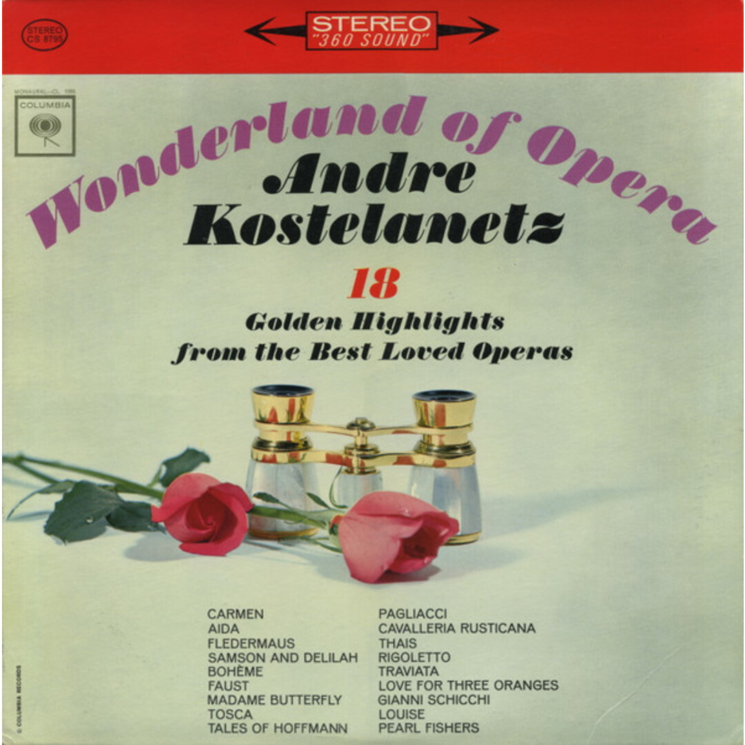 米LP Andre Kostelanetz Wonderland Of Opera CS8795 COLUMBIA /00260 エンタメ/ホビーのエンタメ その他(その他)の商品写真