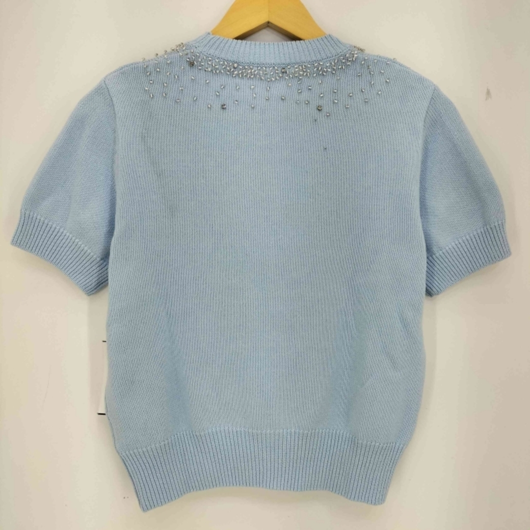 ZARA - ZARA(ザラ) ビーズラインストーンニット コットン100 ZARA - ZARA(ザラ) ビーズラインストーンニット コットン100