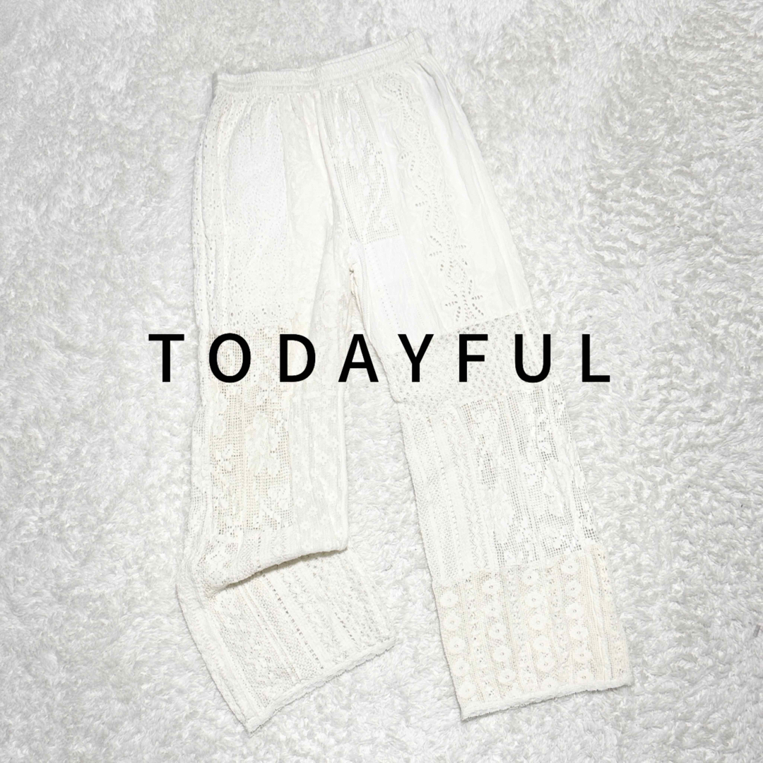 TODAYFUL - TODAYFUL トゥデイフル パッチワークレースパンツ 38 TODAYFUL - TODAYFUL トゥデイフル パッチワークレースパンツ 38