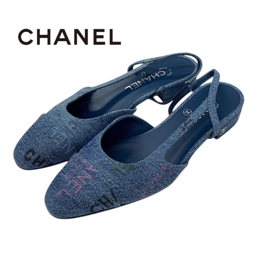 CHANEL - シャネル CHANEL フラットシューズ 靴 シューズ デニム CHANEL - シャネル CHANEL フラットシューズ 靴 シューズ デニム