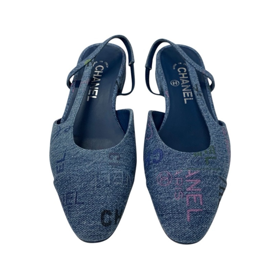CHANEL - シャネル CHANEL フラットシューズ 靴 シューズ デニム CHANEL - シャネル CHANEL フラットシューズ 靴 シューズ デニム
