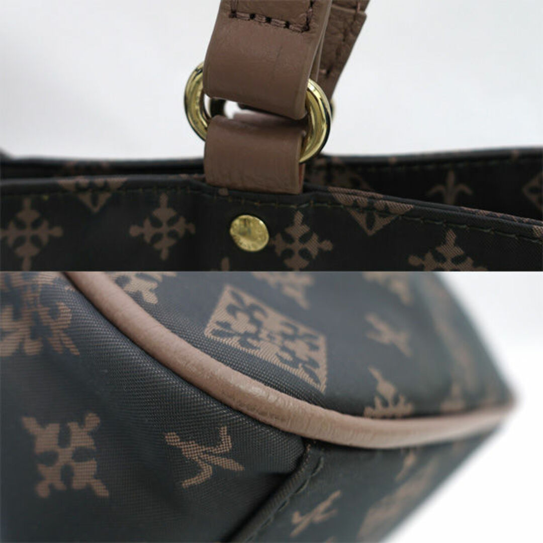 未使用品☆russet ラシット モノグラム柄 レザー使い ロゴ