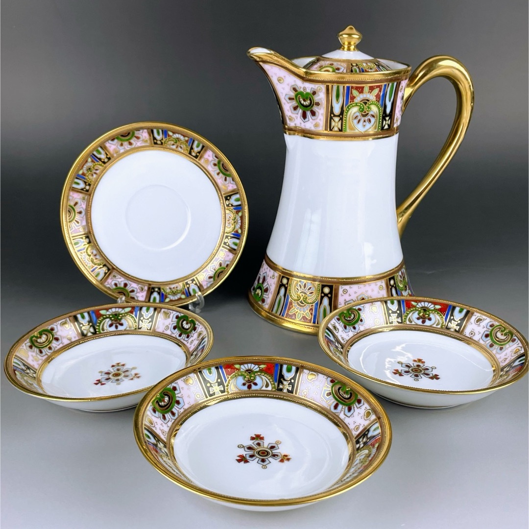 Noritake - 【美品】オールドノリタケ 金盛り チョコレート Noritake - 【美品】オールドノリタケ 金盛り チョコレート