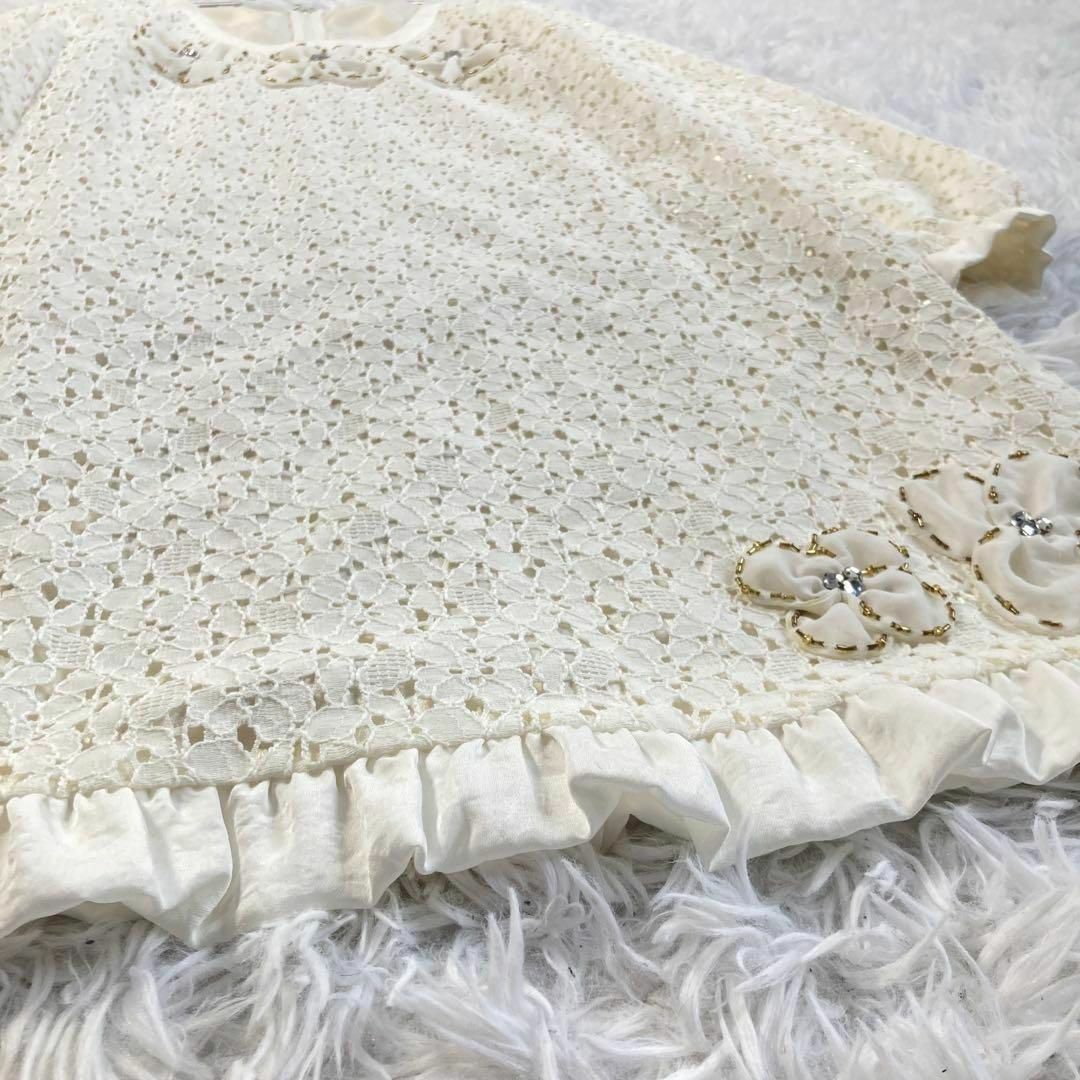 Chesty - タグ付 Chesty レース 花柄 刺繍 フリル ワンピース S Chesty - タグ付 Chesty レース 花柄 刺繍 フリル ワンピース S
