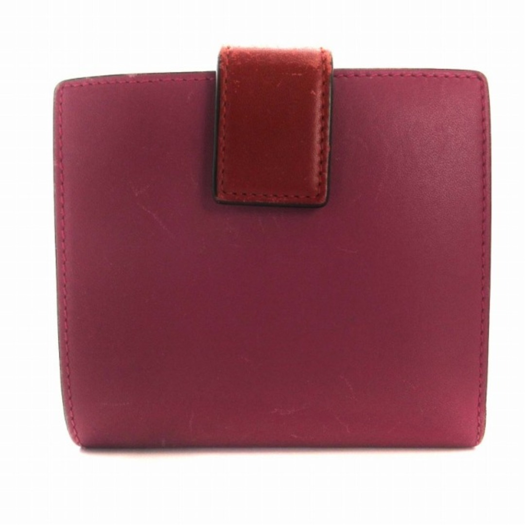 GUCCI - グッチ 二つ折り財布 レザー バイカラー 赤 レッド GUCCI - グッチ 二つ折り財布 レザー バイカラー 赤 レッド