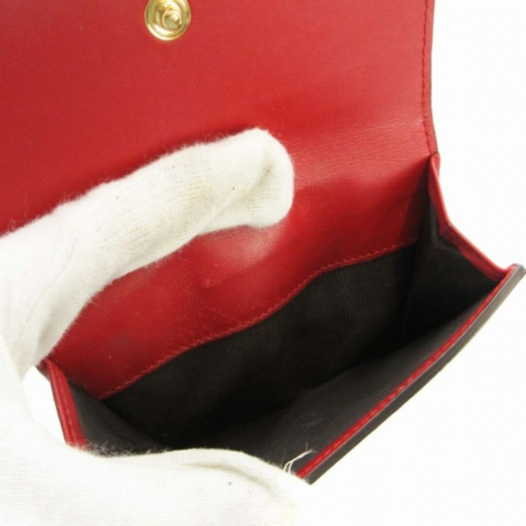 GUCCI - グッチ 二つ折り財布 レザー バイカラー 赤 レッド GUCCI - グッチ 二つ折り財布 レザー バイカラー 赤 レッド