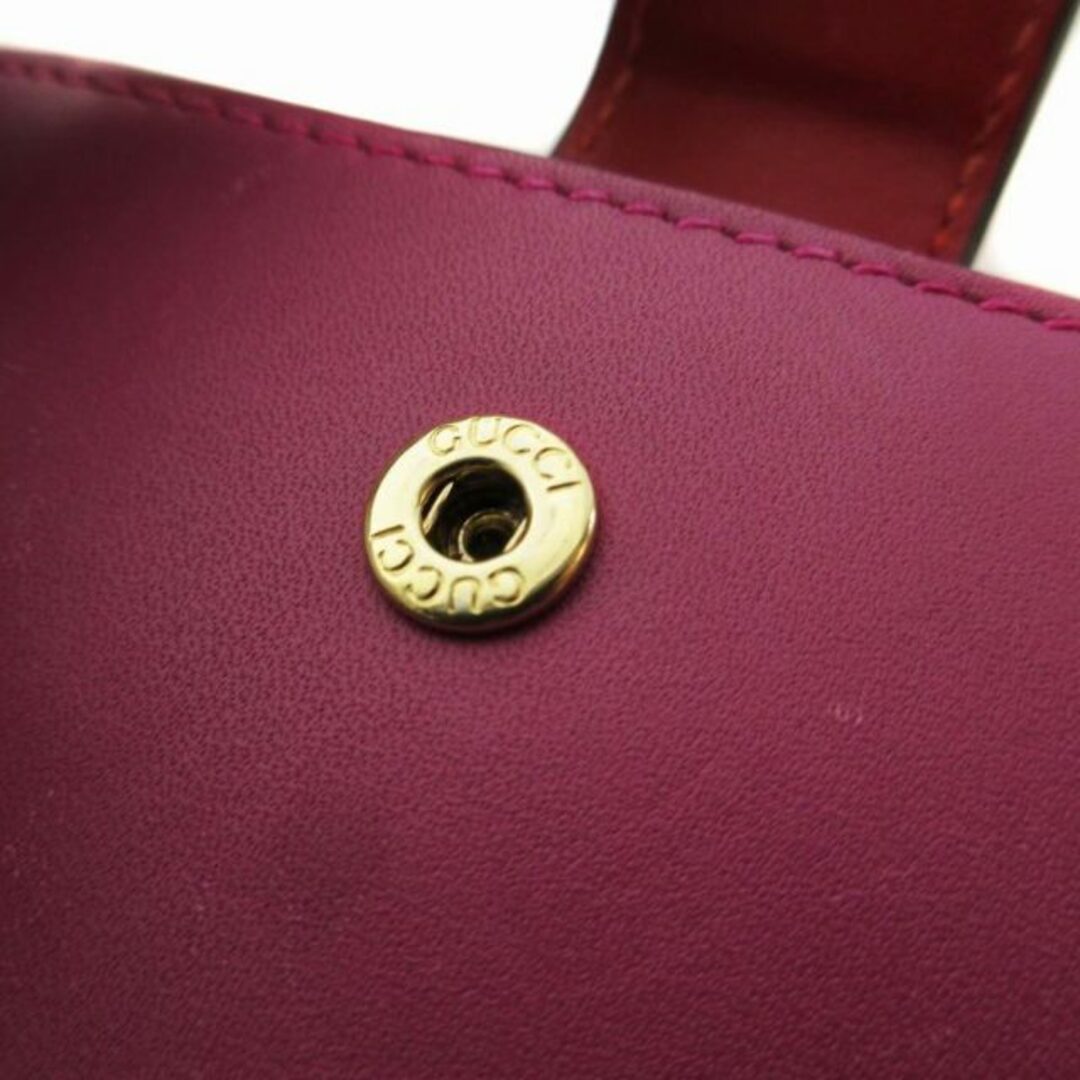 GUCCI - グッチ 二つ折り財布 レザー バイカラー 赤 レッド GUCCI - グッチ 二つ折り財布 レザー バイカラー 赤 レッド