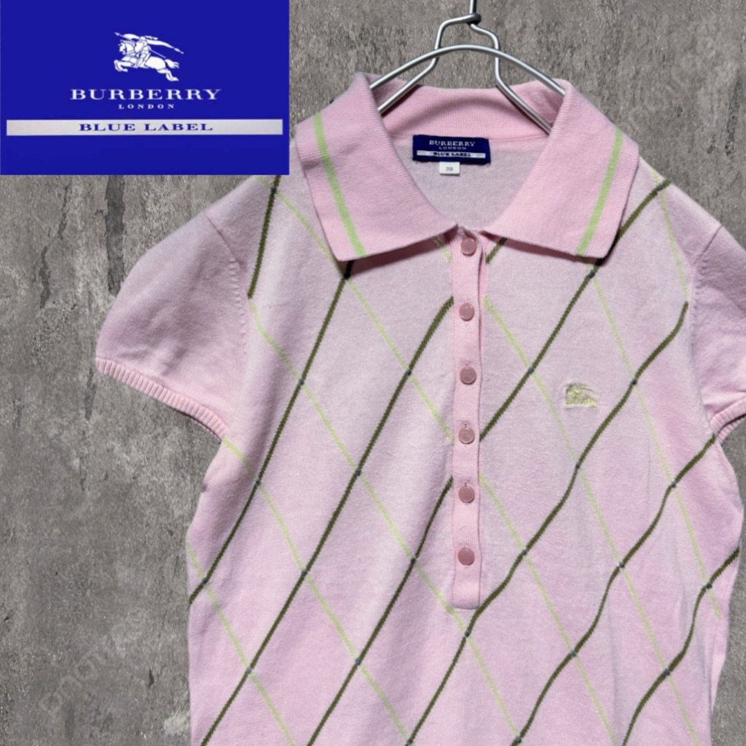 BURBERRY BLUE LABEL - 美品☆バーバリーブルーレーベル 半袖 BURBERRY BLUE LABEL - 美品☆バーバリーブルーレーベル 半袖