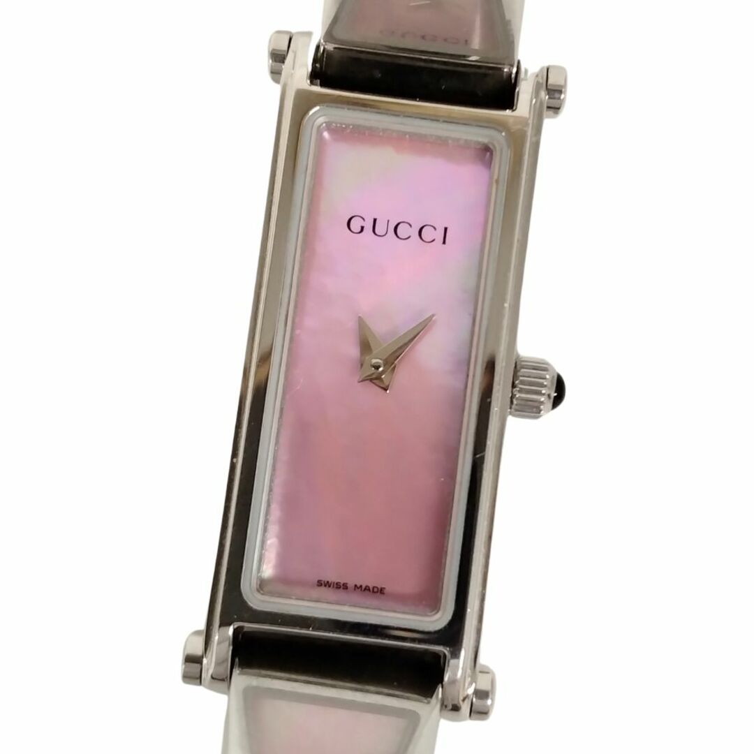 GUCCI - GUCCI グッチ 1500L バングルウォッチ シェル文字盤 GUCCI - GUCCI グッチ 1500L バングルウォッチ シェル文字盤