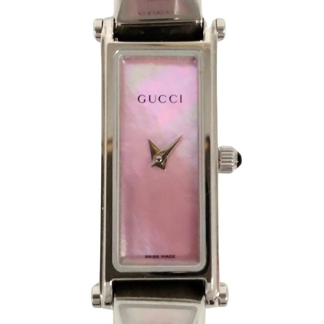 GUCCI - GUCCI グッチ 1500L バングルウォッチ シェル文字盤 GUCCI - GUCCI グッチ 1500L バングルウォッチ シェル文字盤