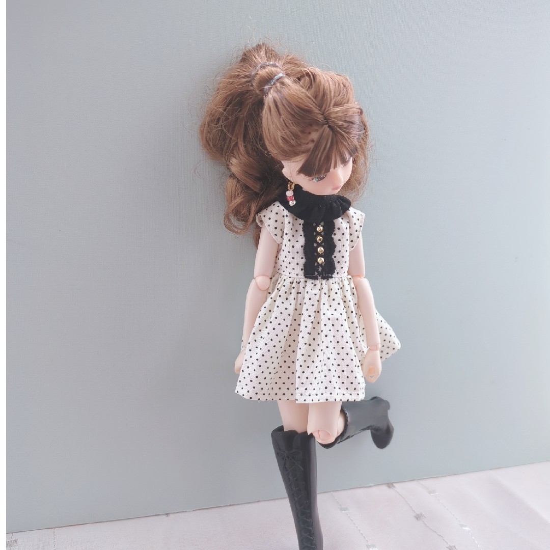 22cmドール用ハンドメイド服☆ワンピース単品の通販 by Y-STYLE 22cmドール用ハンドメイド服☆ワンピース単品の通販 by Y-STYLE