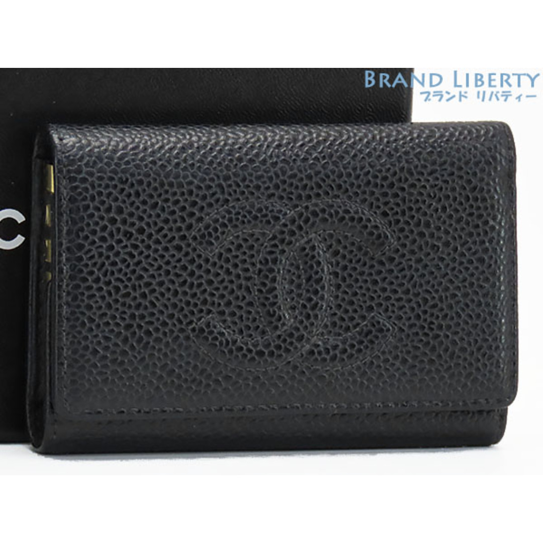 CHANEL - 外美品 シャネル ココマーク キャビアスキン 6連 キー CHANEL - 外美品 シャネル ココマーク キャビアスキン 6連 キー