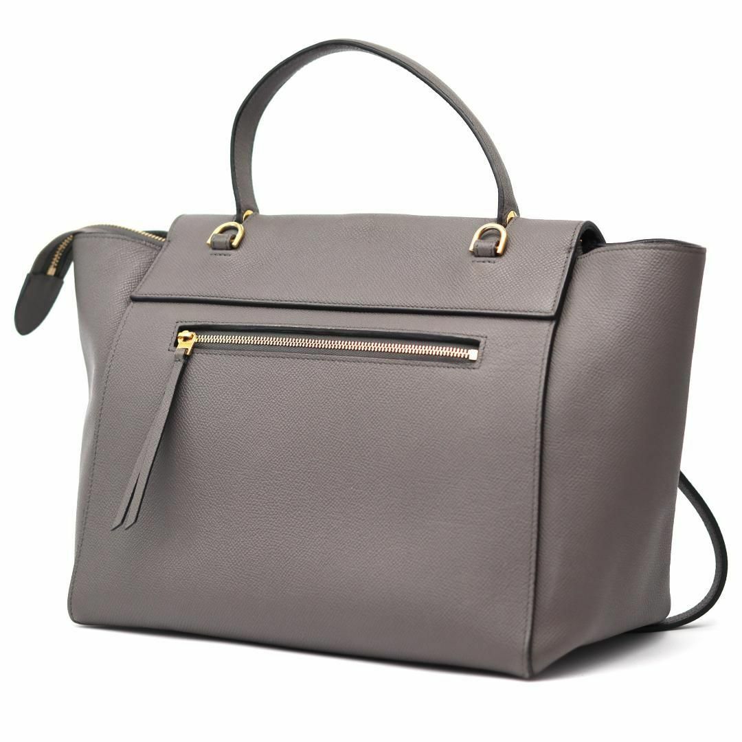 CELINE - CELINE セリーヌ ベルトバッグ ミニ グレー 新ロゴ CELINE - CELINE セリーヌ ベルトバッグ ミニ グレー 新ロゴ