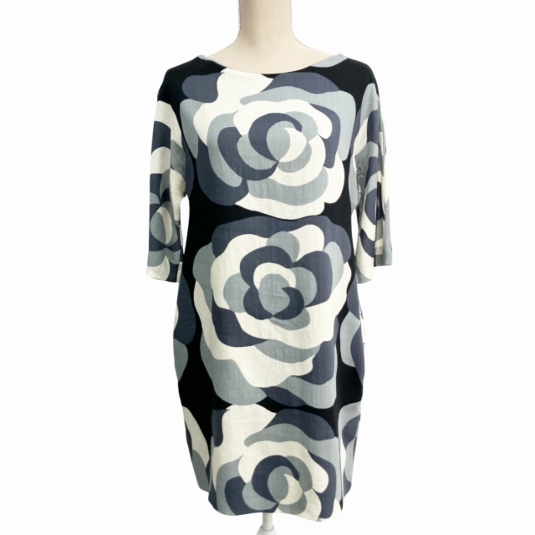 marimekko - マリメッコ marimekko ワンピース ひざ丈 七分袖 総 marimekko - マリメッコ marimekko ワンピース ひざ丈 七分袖 総