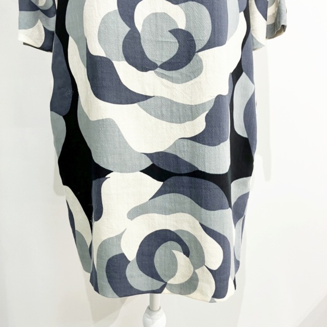 marimekko - マリメッコ marimekko ワンピース ひざ丈 七分袖 総 marimekko - マリメッコ marimekko ワンピース ひざ丈 七分袖 総