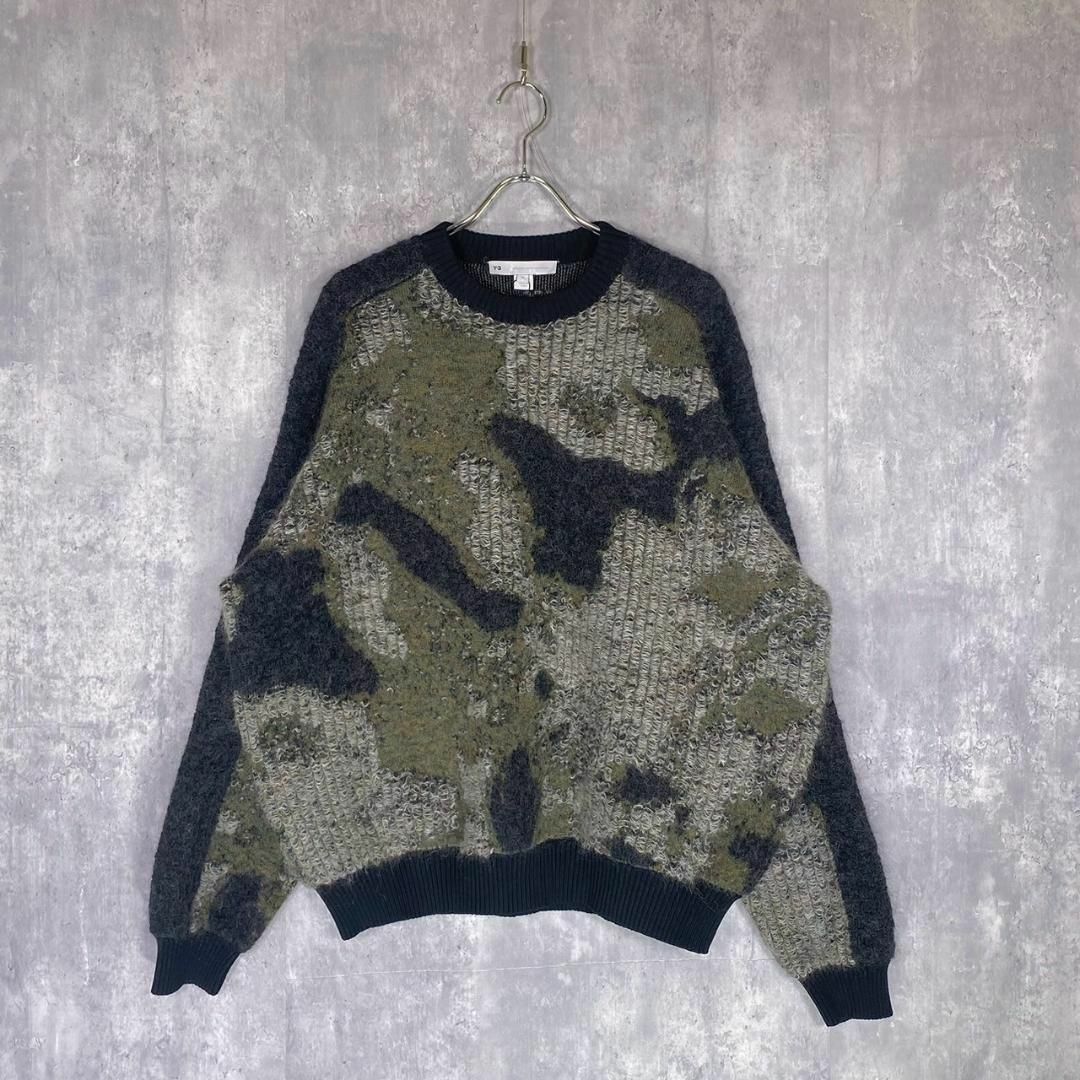 Y-3 - 『Y-3』ワイスリー (M) カモフラージュ柄 オーバー モヘア Y-3 - 『Y-3』ワイスリー (M) カモフラージュ柄 オーバー モヘア