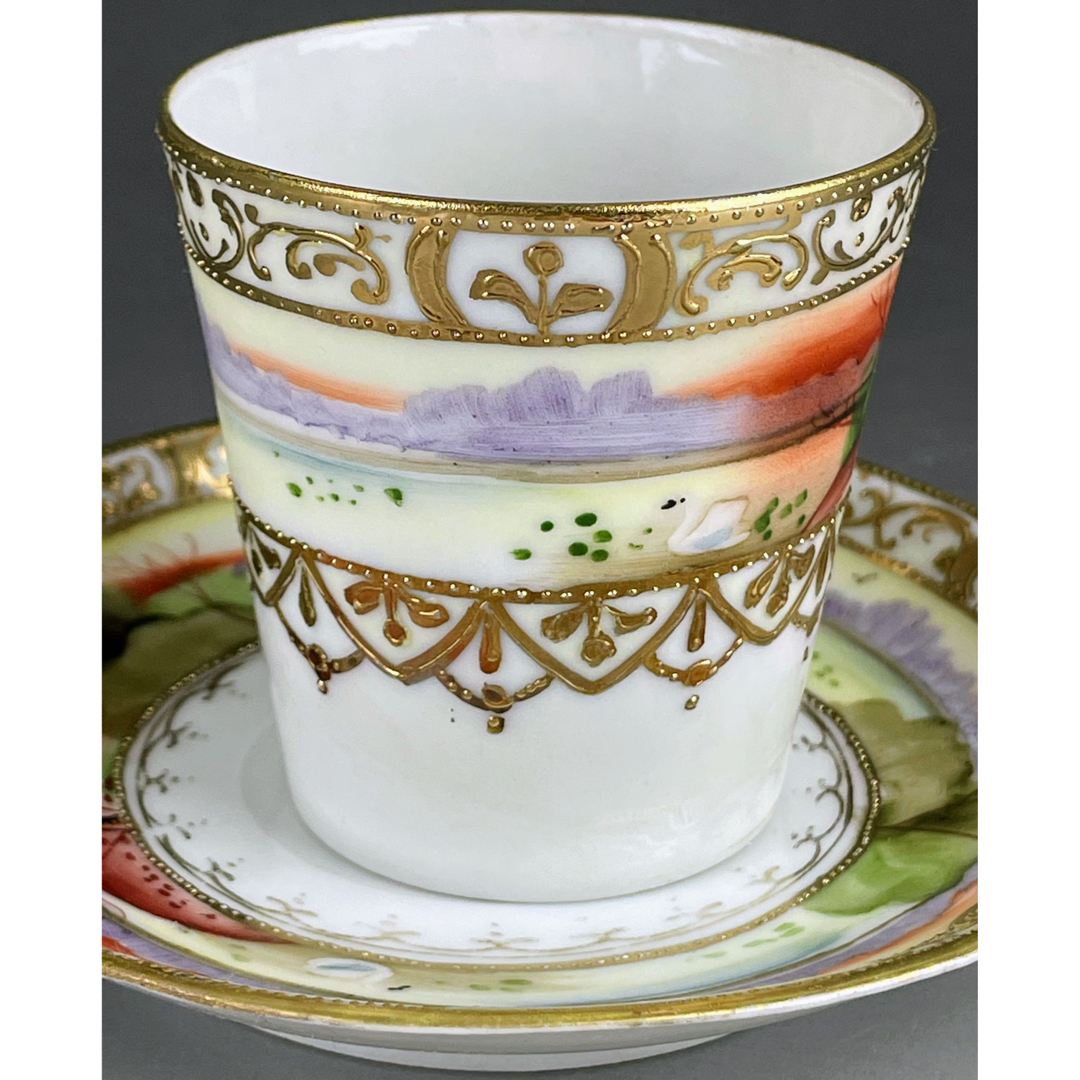Noritake - 【訳あり】オールドニッポン 金盛り 風景紋 カップ Noritake - 【訳あり】オールドニッポン 金盛り 風景紋 カップ