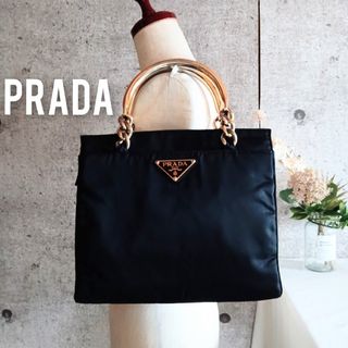 PRADA - 美品 プラダ ヴィンテージ メタルハンドル ナイロン PRADA - 美品 プラダ ヴィンテージ メタルハンドル ナイロン