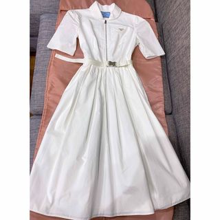 PRADA - PRADA プラダ シルク ドレス プリーツ ワンピース PRADA - PRADA プラダ シルク ドレス プリーツ ワンピース