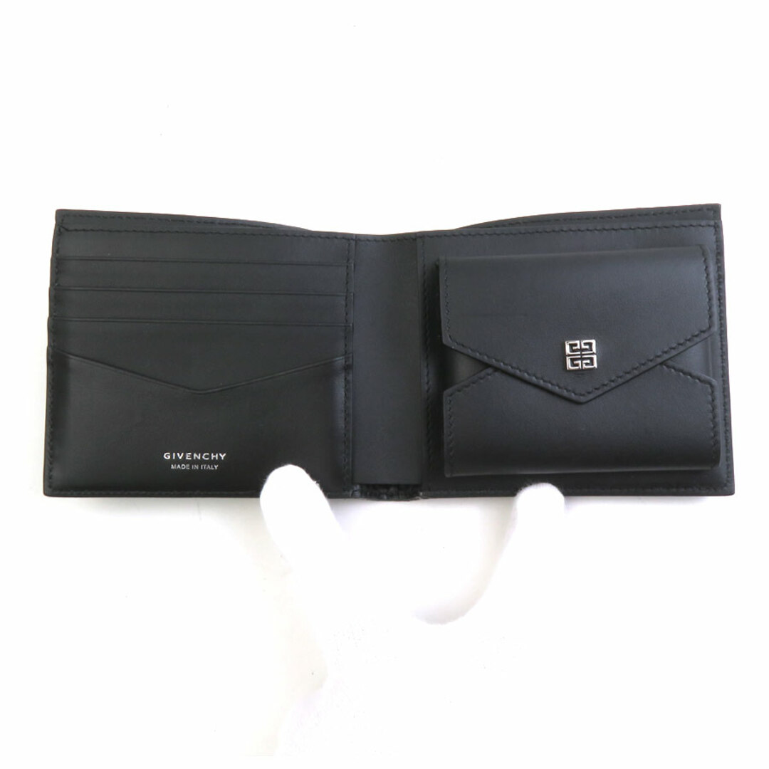 GIVENCHY - ジバンシィ GIVENCHY 二つ折り財布 レザー ブラック GIVENCHY - ジバンシィ GIVENCHY 二つ折り財布 レザー ブラック