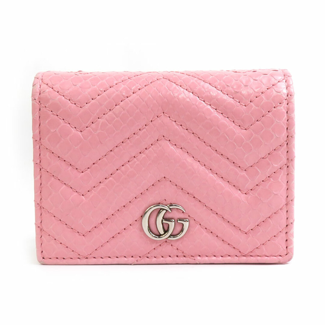 GUCCI - グッチ GUCCI 二つ折り財布 GGマーモント パイソン GUCCI - グッチ GUCCI 二つ折り財布 GGマーモント パイソン