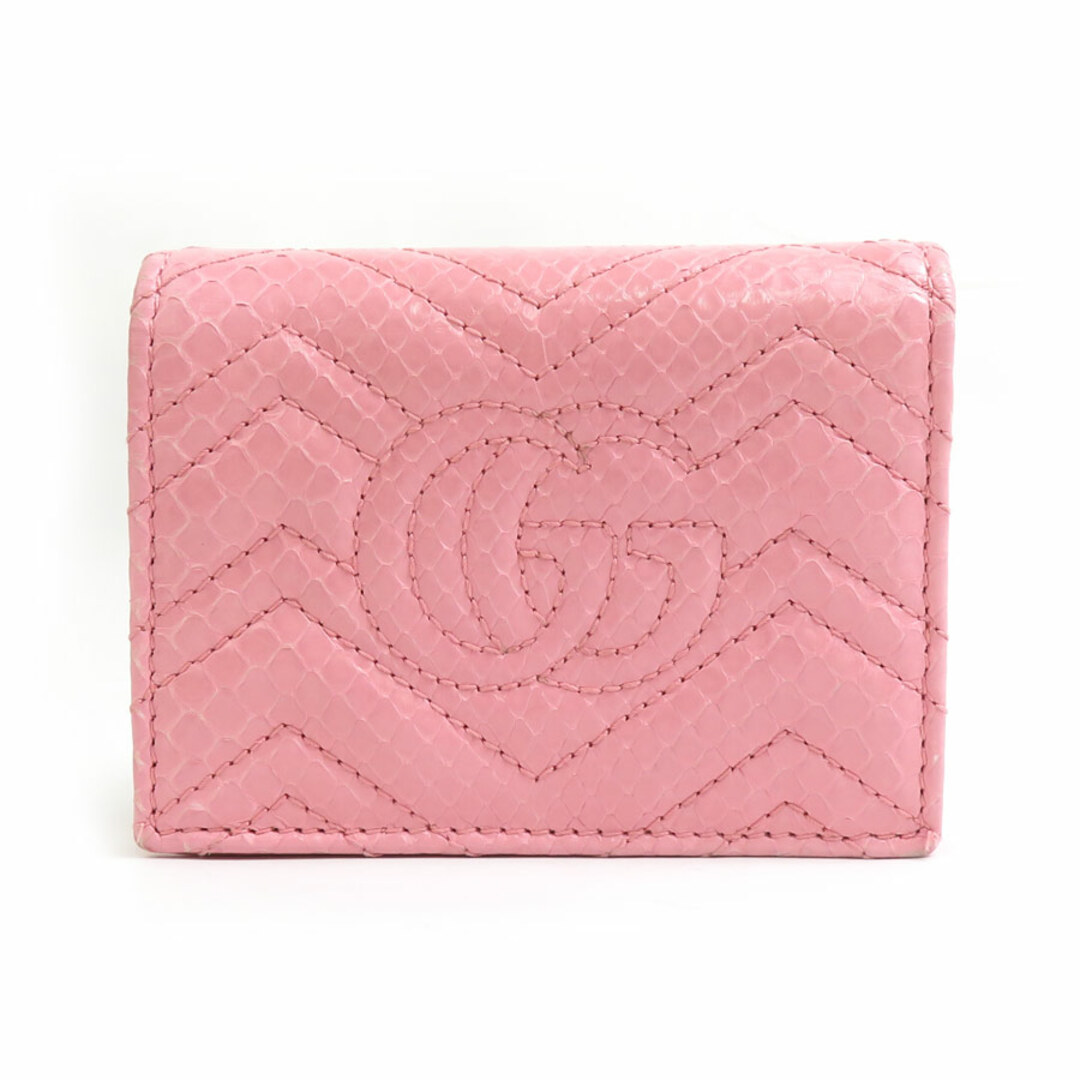 GUCCI - グッチ GUCCI 二つ折り財布 GGマーモント パイソン GUCCI - グッチ GUCCI 二つ折り財布 GGマーモント パイソン