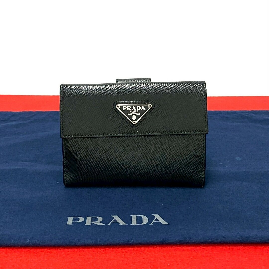 PRADA - 極 美品 PRADA プラダ 三角ロゴ プレート 金具 PRADA - 極 美品 PRADA プラダ 三角ロゴ プレート 金具